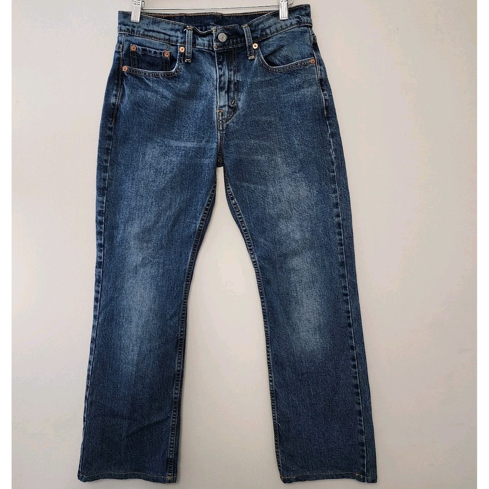 Levis 527 Jeans Mens 29x30 Blue Denim Boot Cut Y2k Style Dark Wash Cowboy Fade
